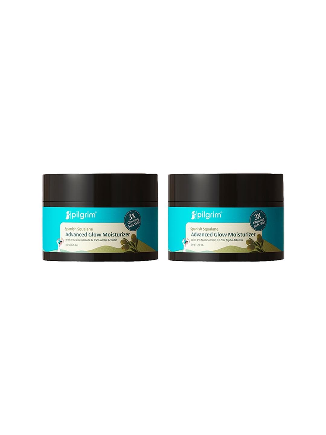 Pilgrim Set of 2 Squalane Glow Moisturizer with Vitamin C & Niacinamide - 50g Each