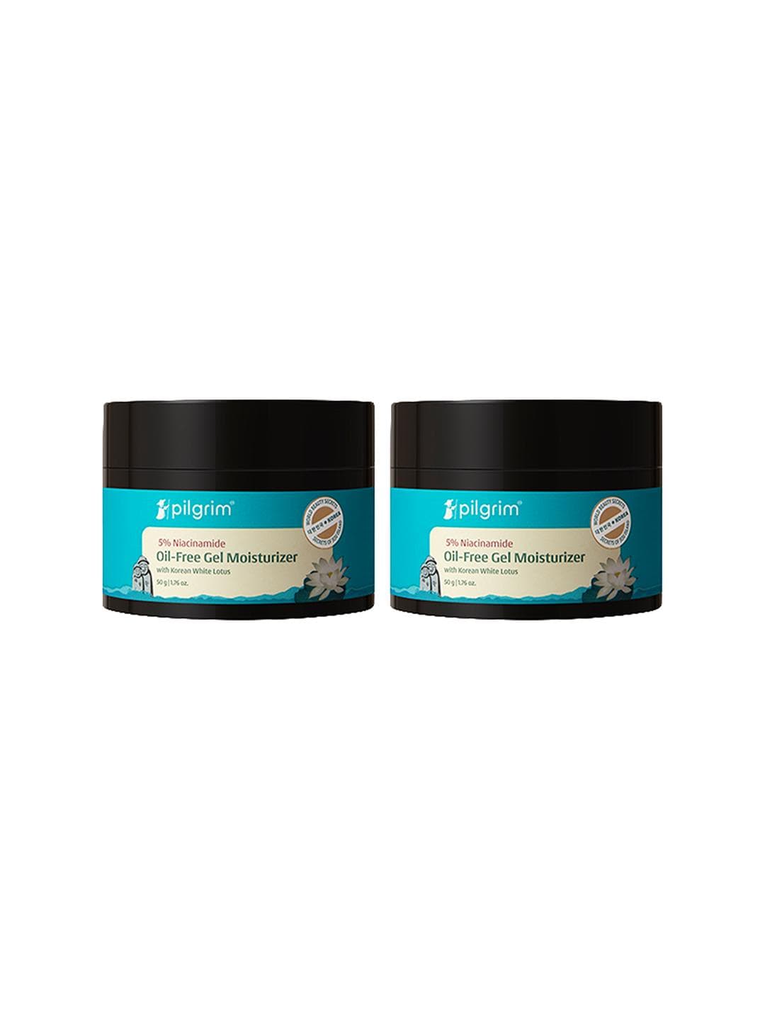 Pilgrim Set of 2 Oil-Free Gel Face Moisturizer with Hyaluronic Acid for Acne-Prone Skin