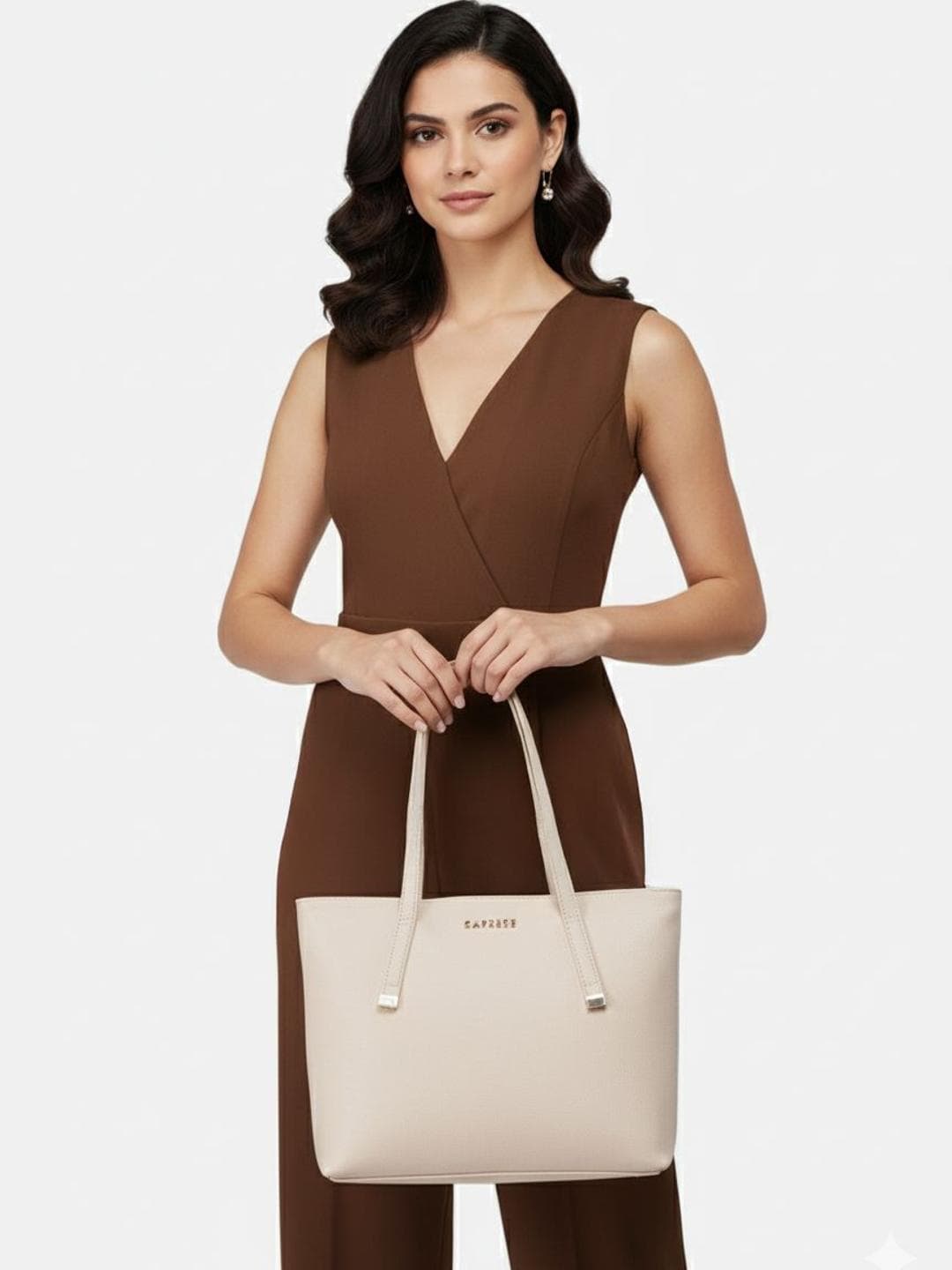 Caprese Textured Structured Shoulder Bag