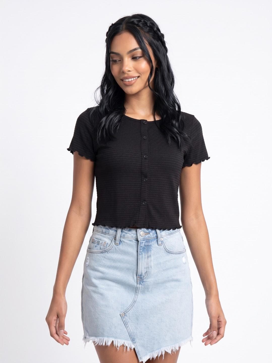 glitchez Self-Design Fitted Top