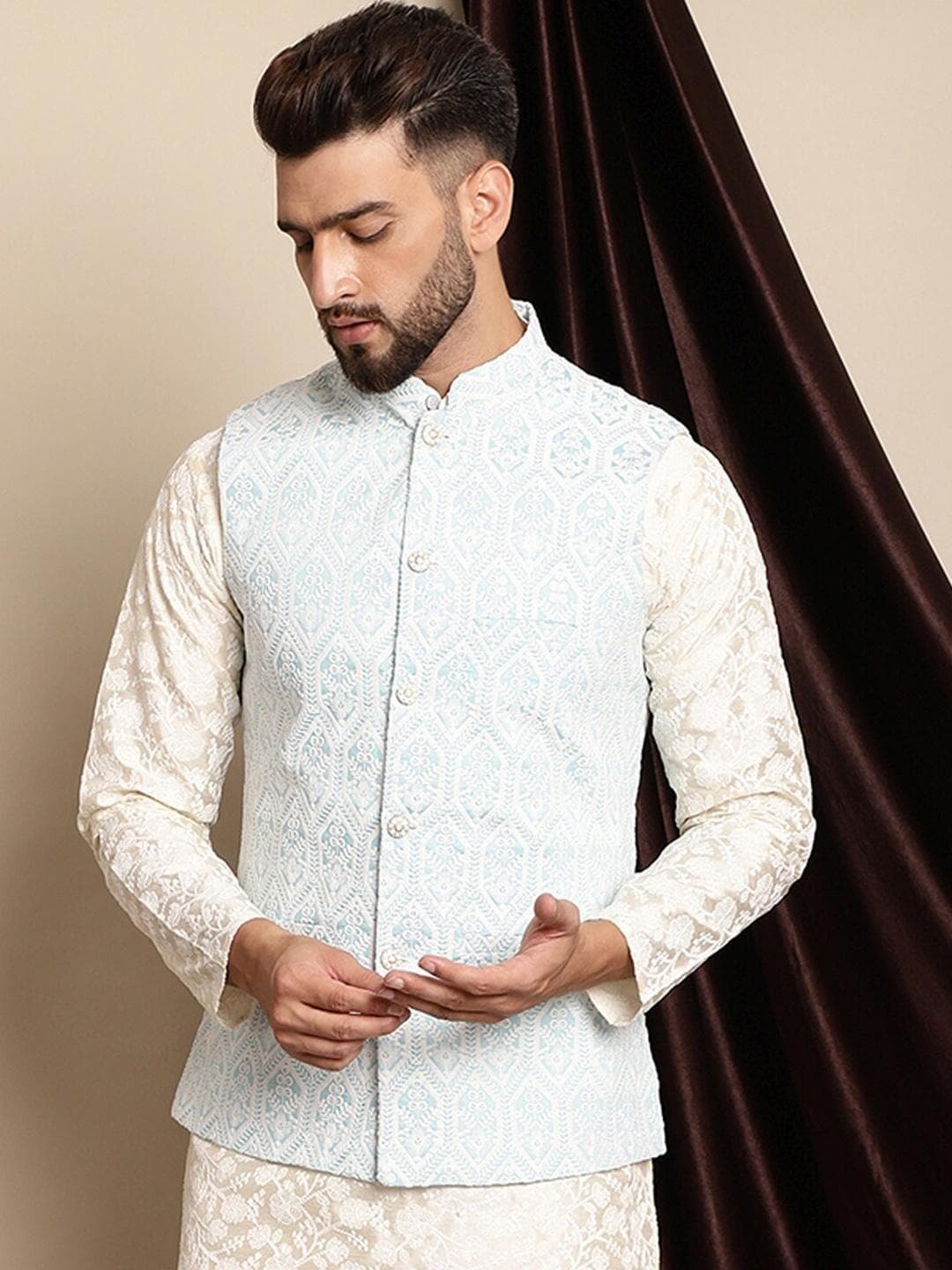 Anouk Embroidered Nehru Jacket