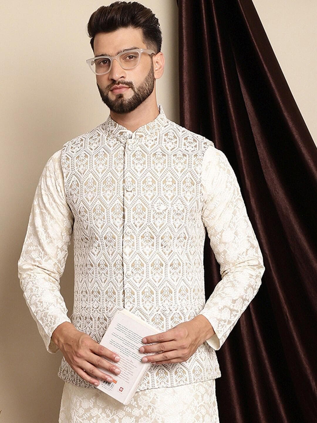 Anouk Embroidered Nehru Jacket
