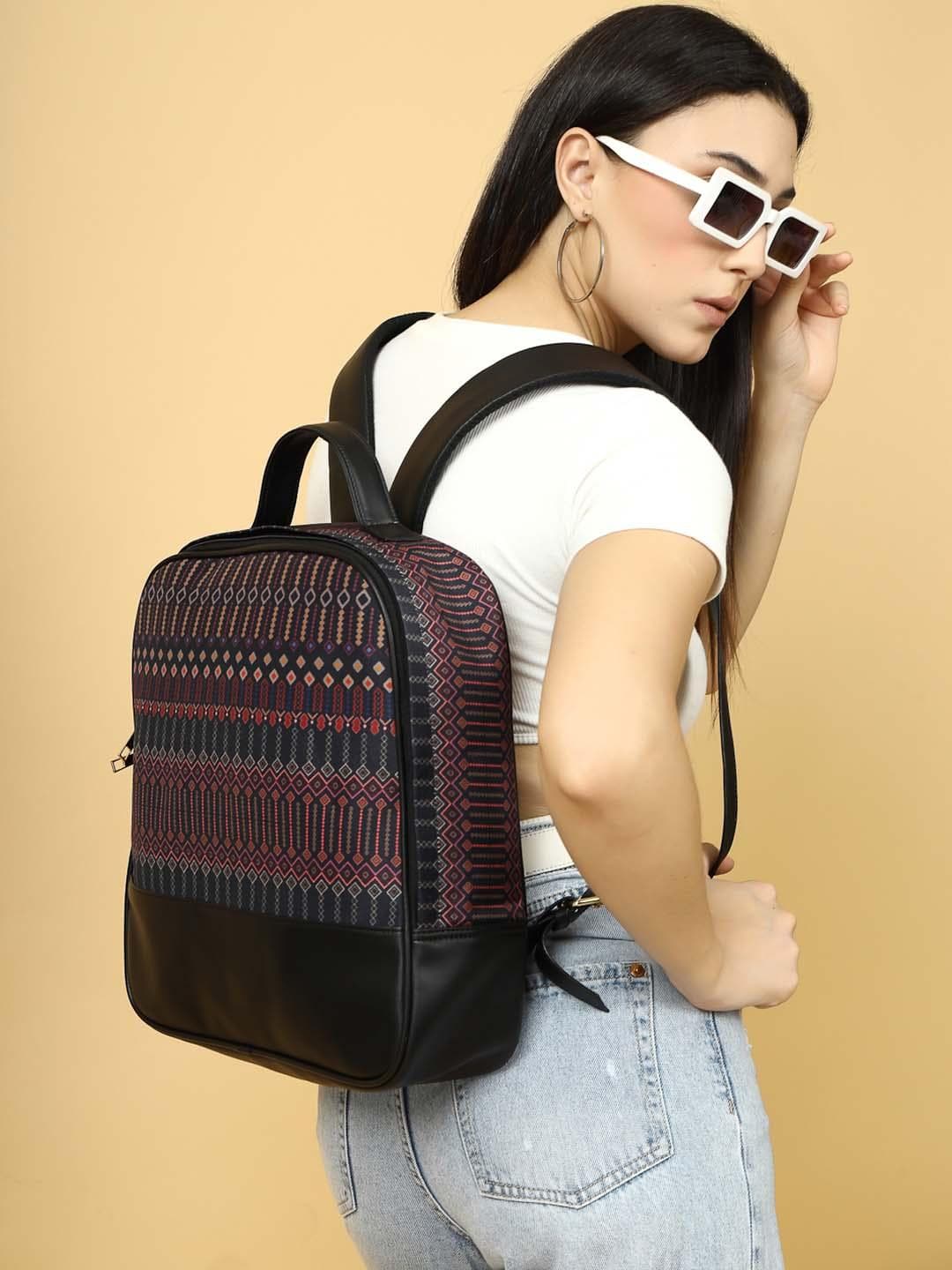 Anouk Women Geometric College Backpack