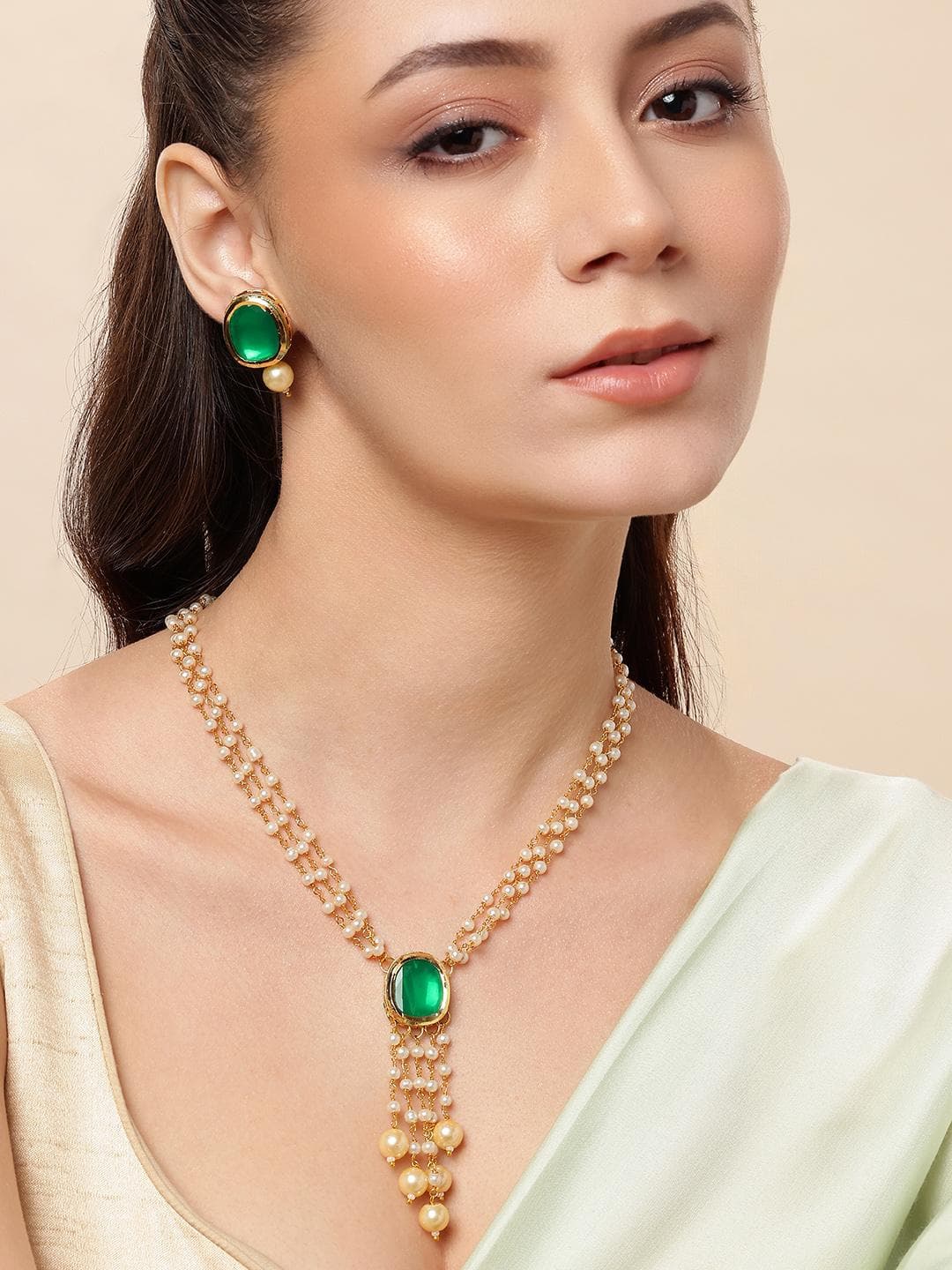 Buy Anouk Kundan Charm Pendent Jewellery Set - - Accessories for Women