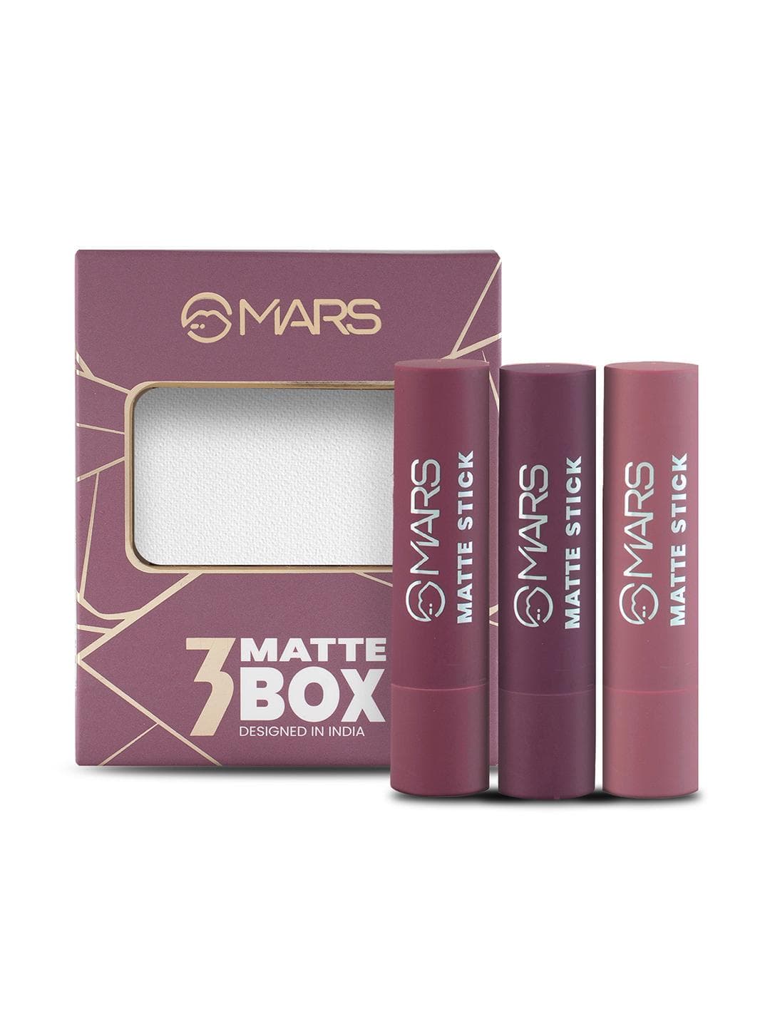 MARS Set of 3 Matte Lipsticks Box - Plums 03