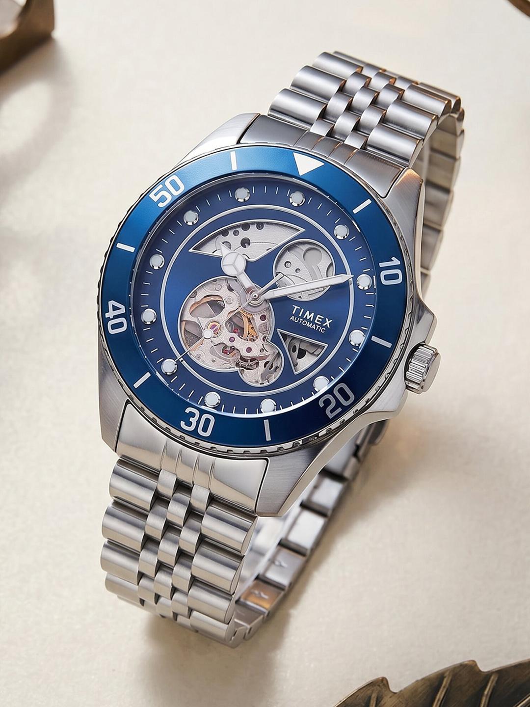 Buy Timex Men Brass Skeleton Automatic Motion Powered Analogue Watch TWEG382SMU03 - - Accessories for Men