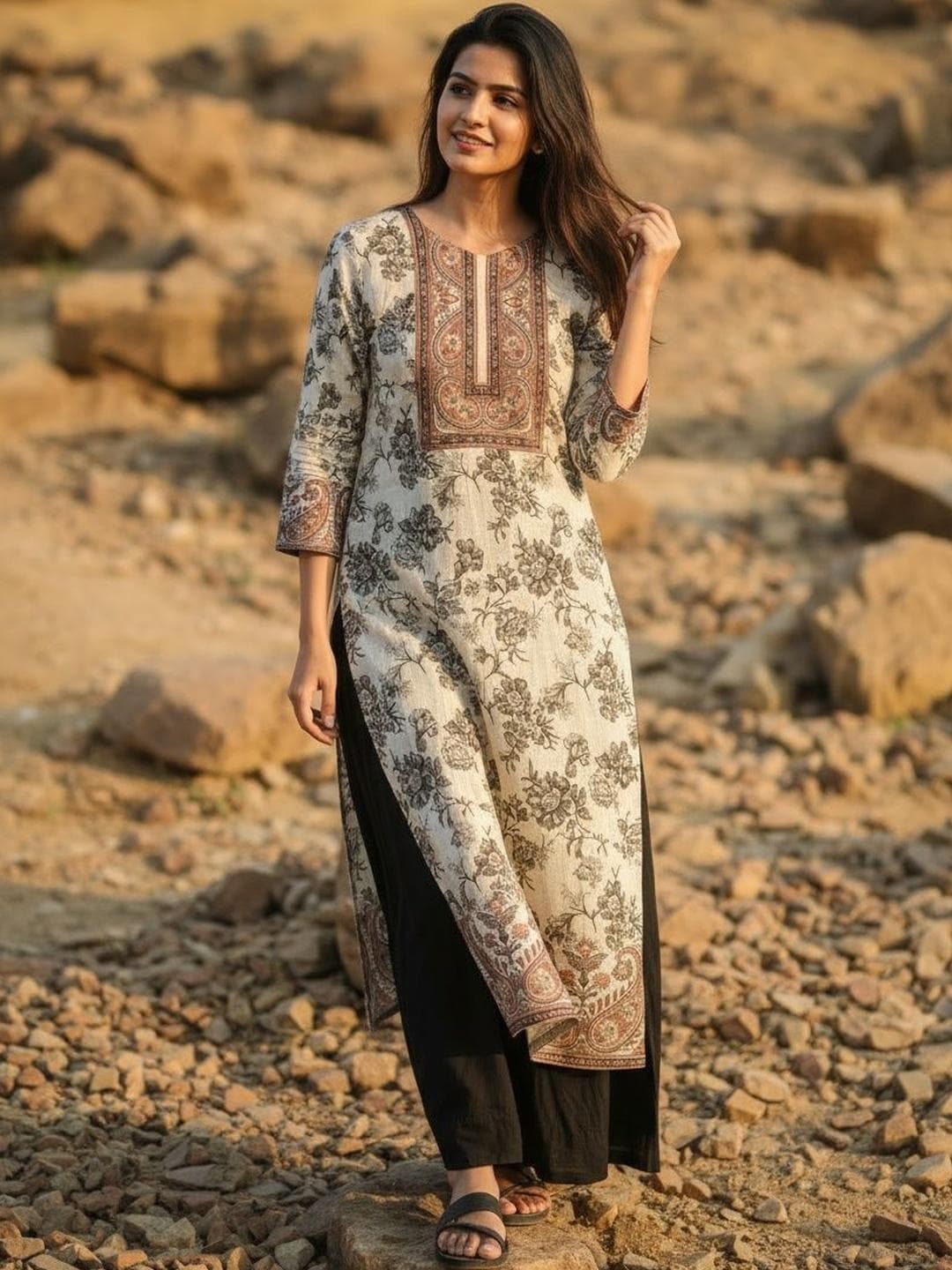 Anouk Women Floral Printed Kurta