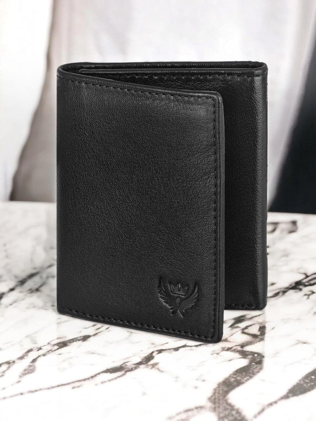 LORENZ Men Leather Three Fold Wallet