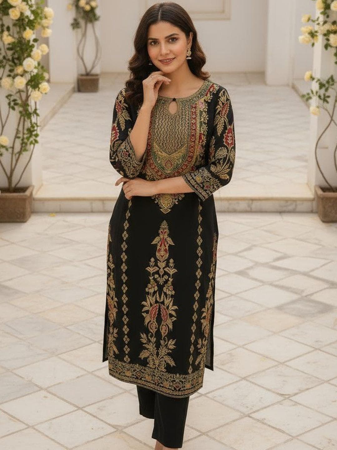Anouk Women Floral Printed Kurta
