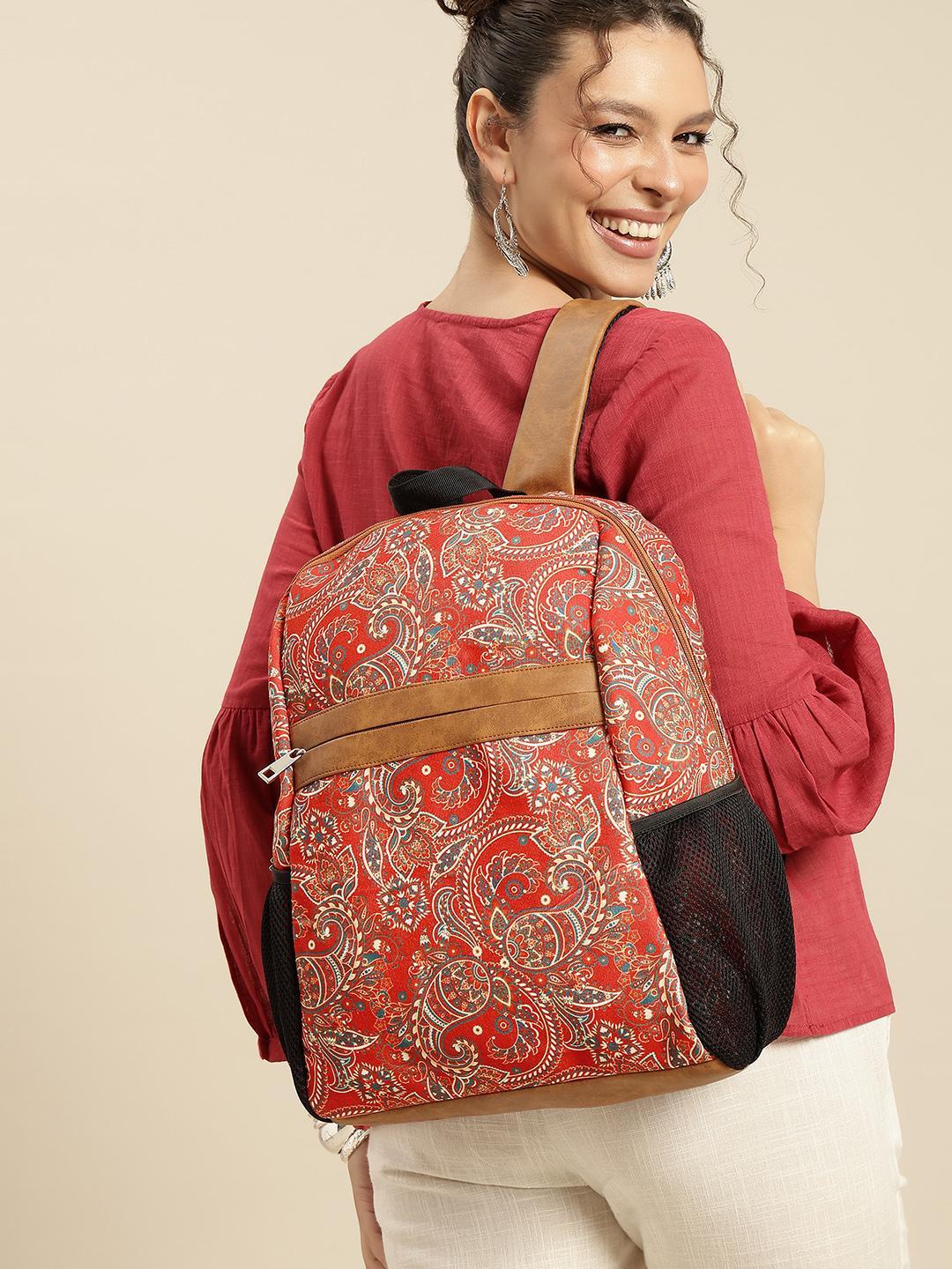 Buy Anouk Women Ethnic Motifs Printed Backpack - - Accessories for Women