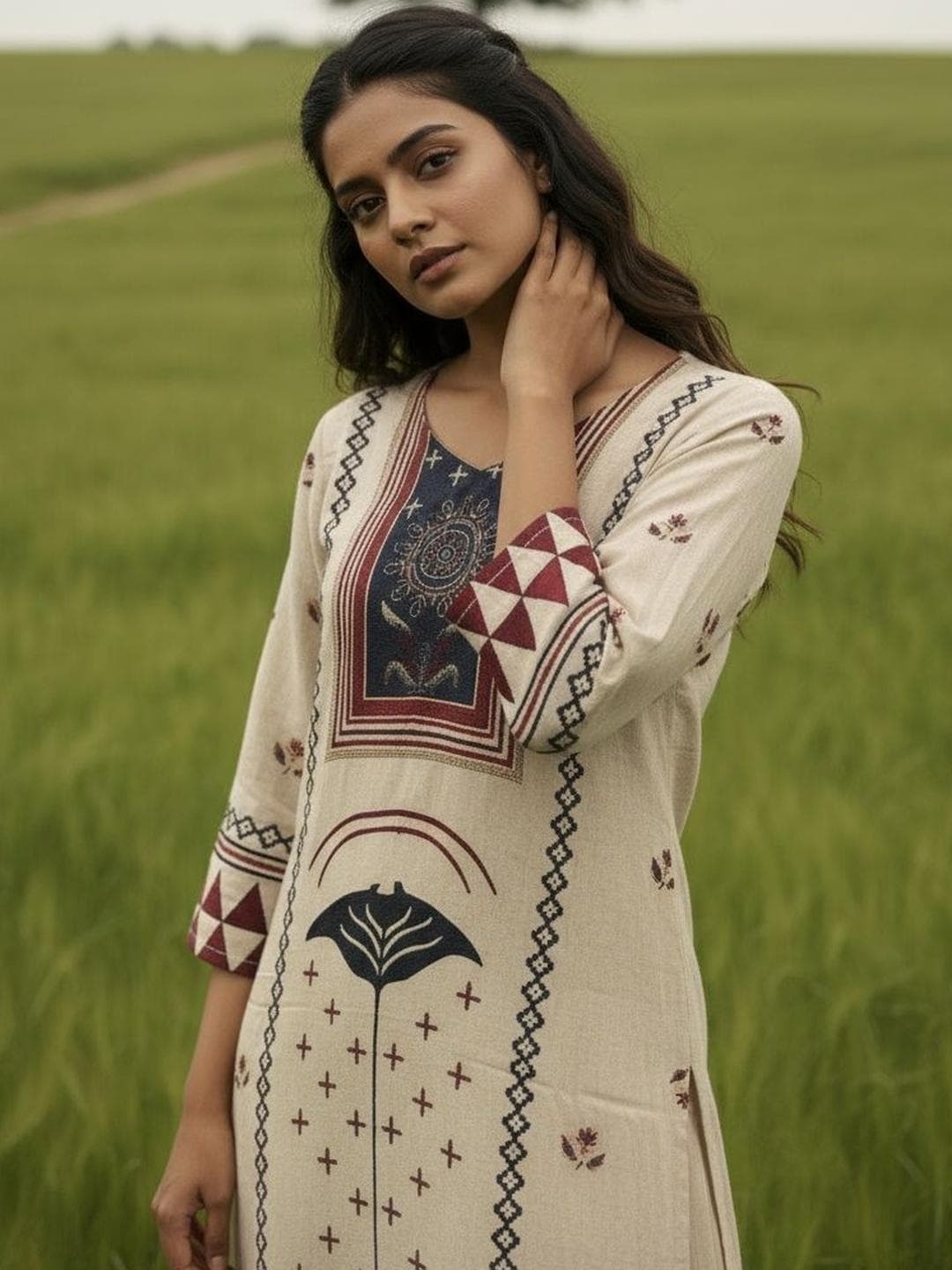 Anouk Women Geometric Printed Kurta