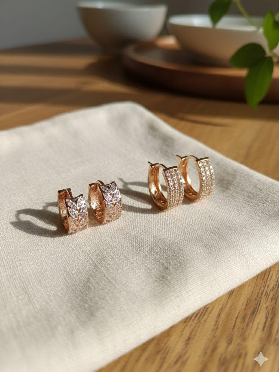 Anouk Geometric Half Hoop Earrings