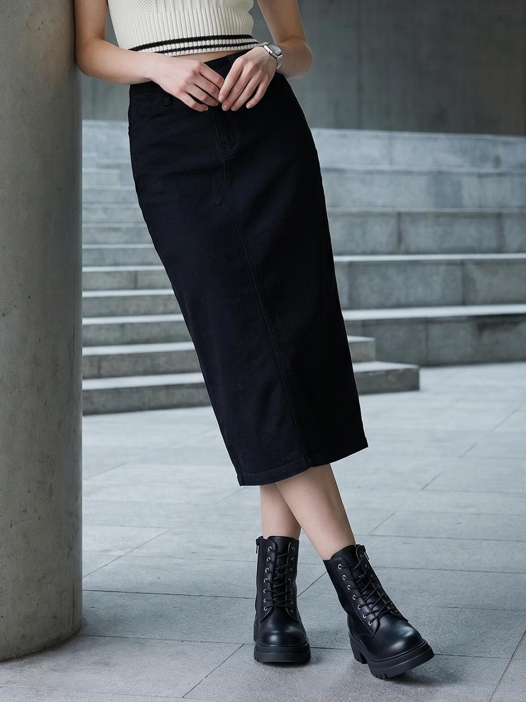 The Roadster Life Co. High Rise Straight Skirt