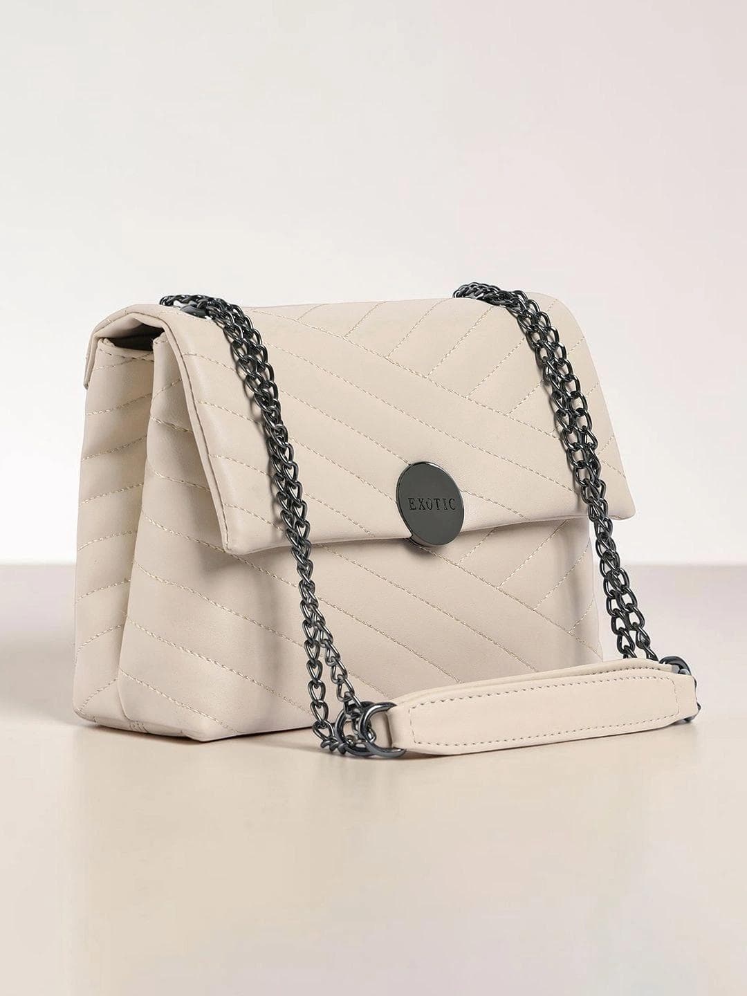 Buy Exotic Textured PU Sling Bag With Quilted - - Accessories for Women