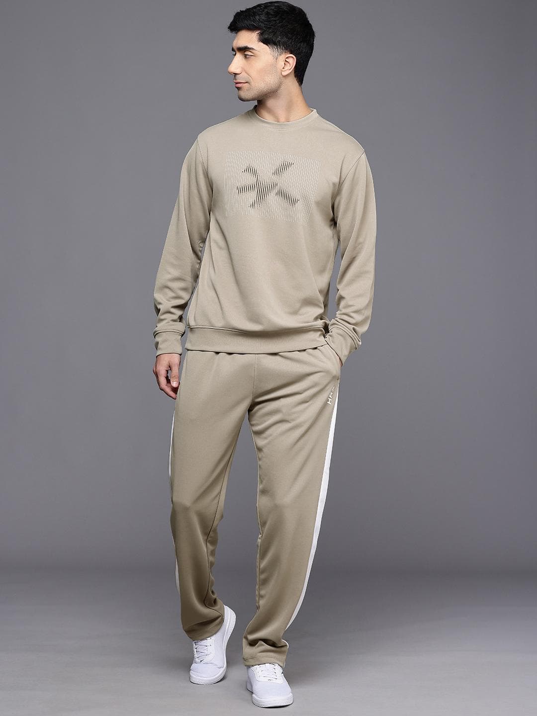 HRX by Hrithik Roshan Men Brand Logo Printed Rapid-Dry Running Tracksuit