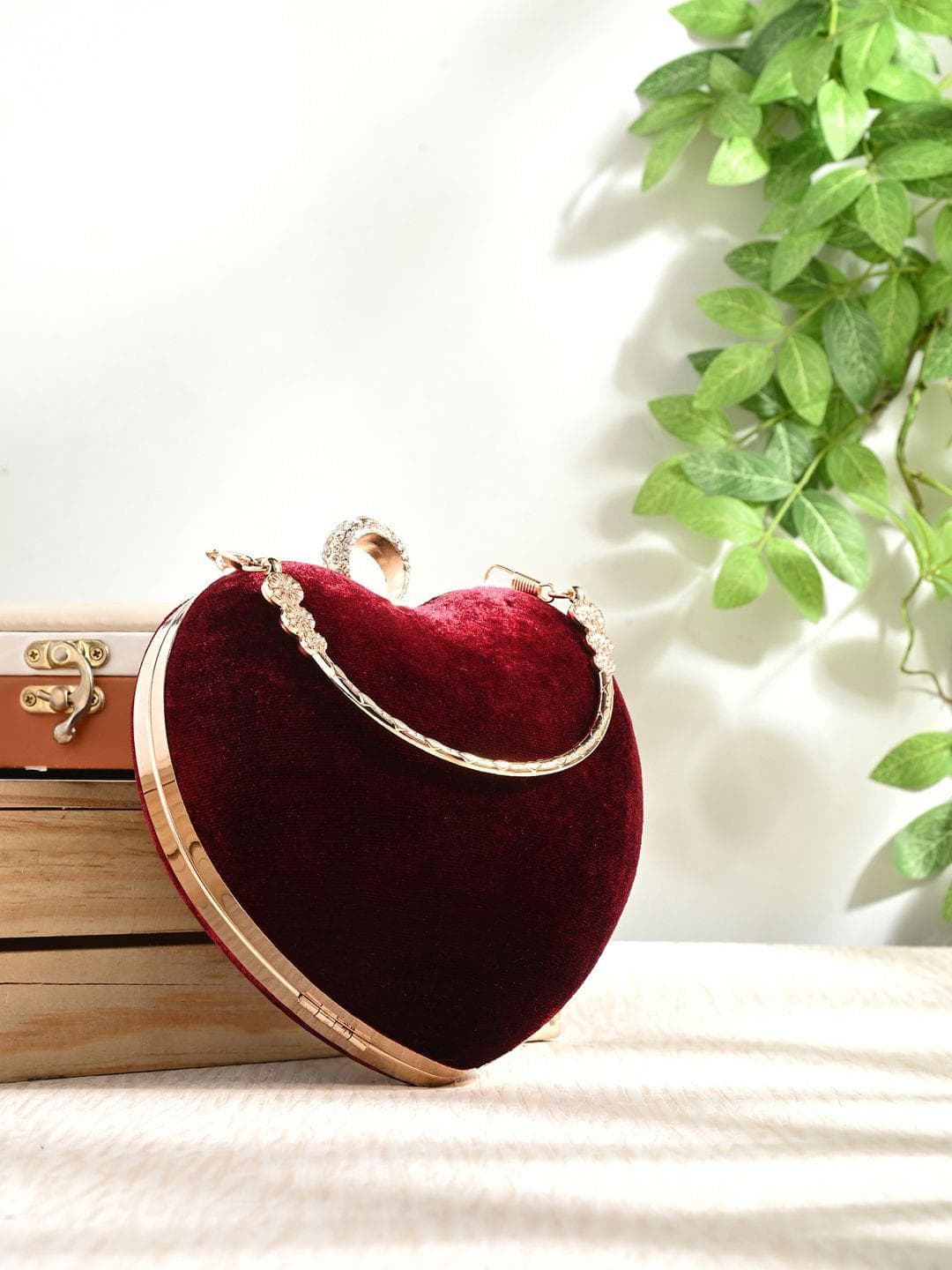 DressBerry Embellished Box Clutch