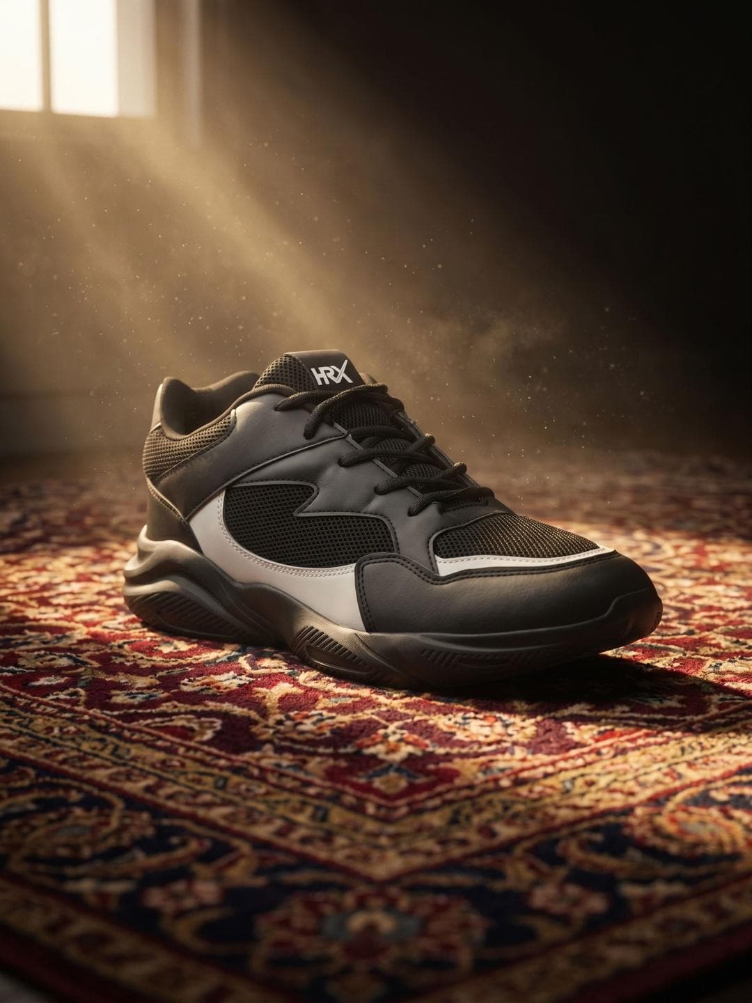 Buy HRX By Hrithik Roshan Men Black And Grey Non Marking Running Sports Shoes - - Footwear for Men