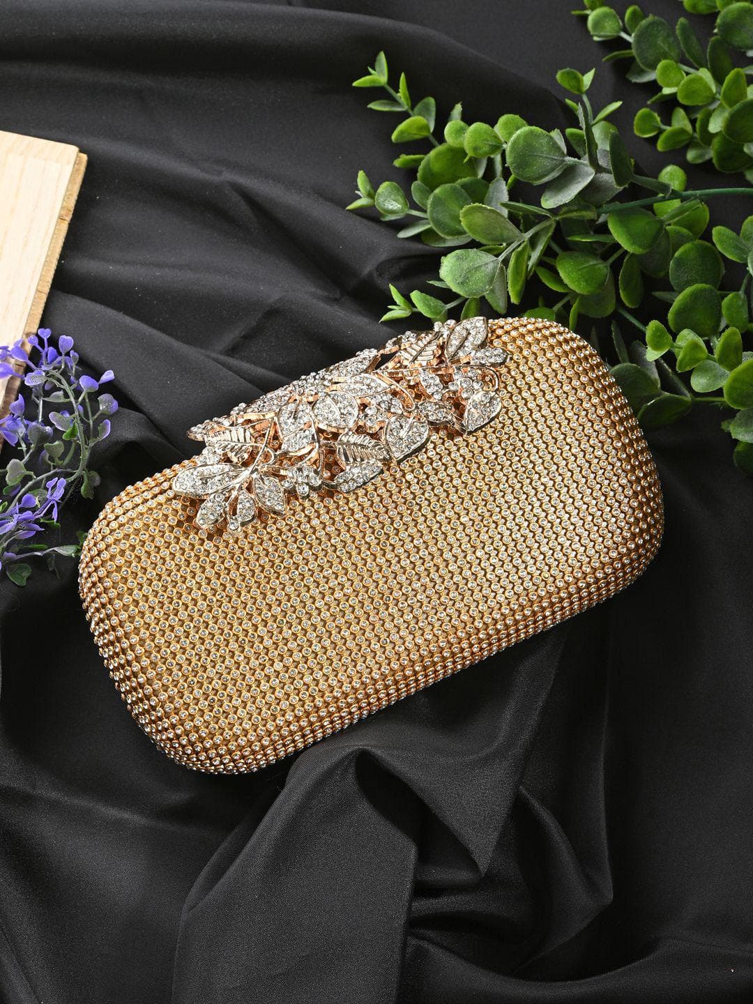 DressBerry Embellished Box Clutch
