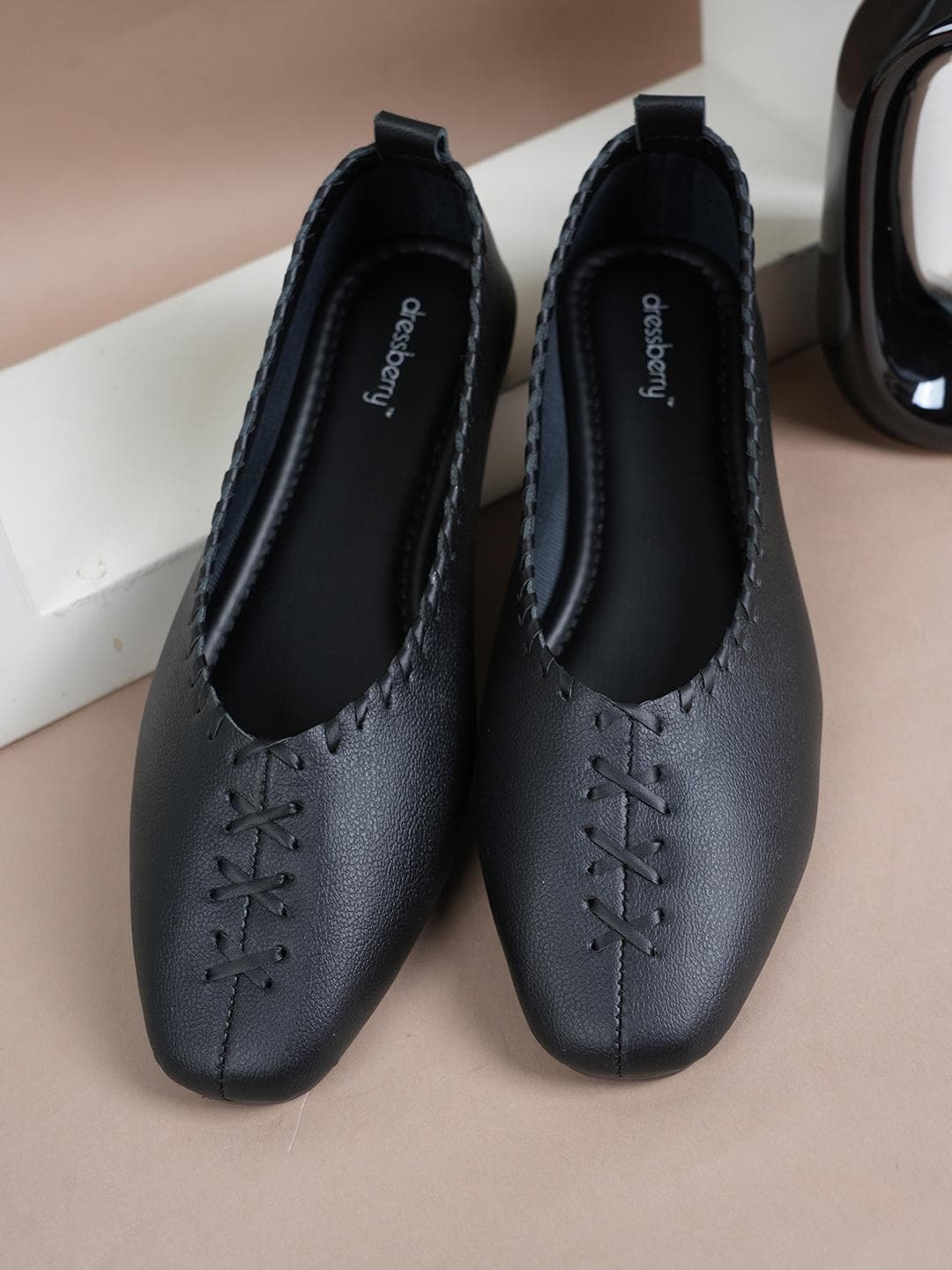 Buy DressBerry Square Toe Slip On Ballerinas - - Footwear for Women