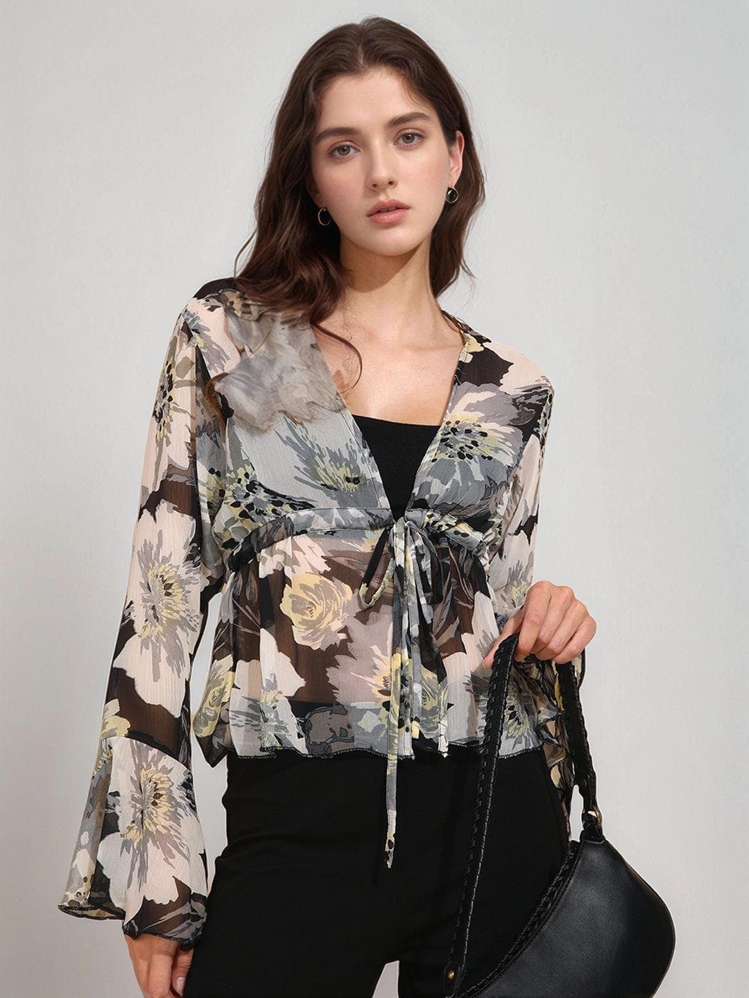 DressBerry Women Floral Printed Crop Top