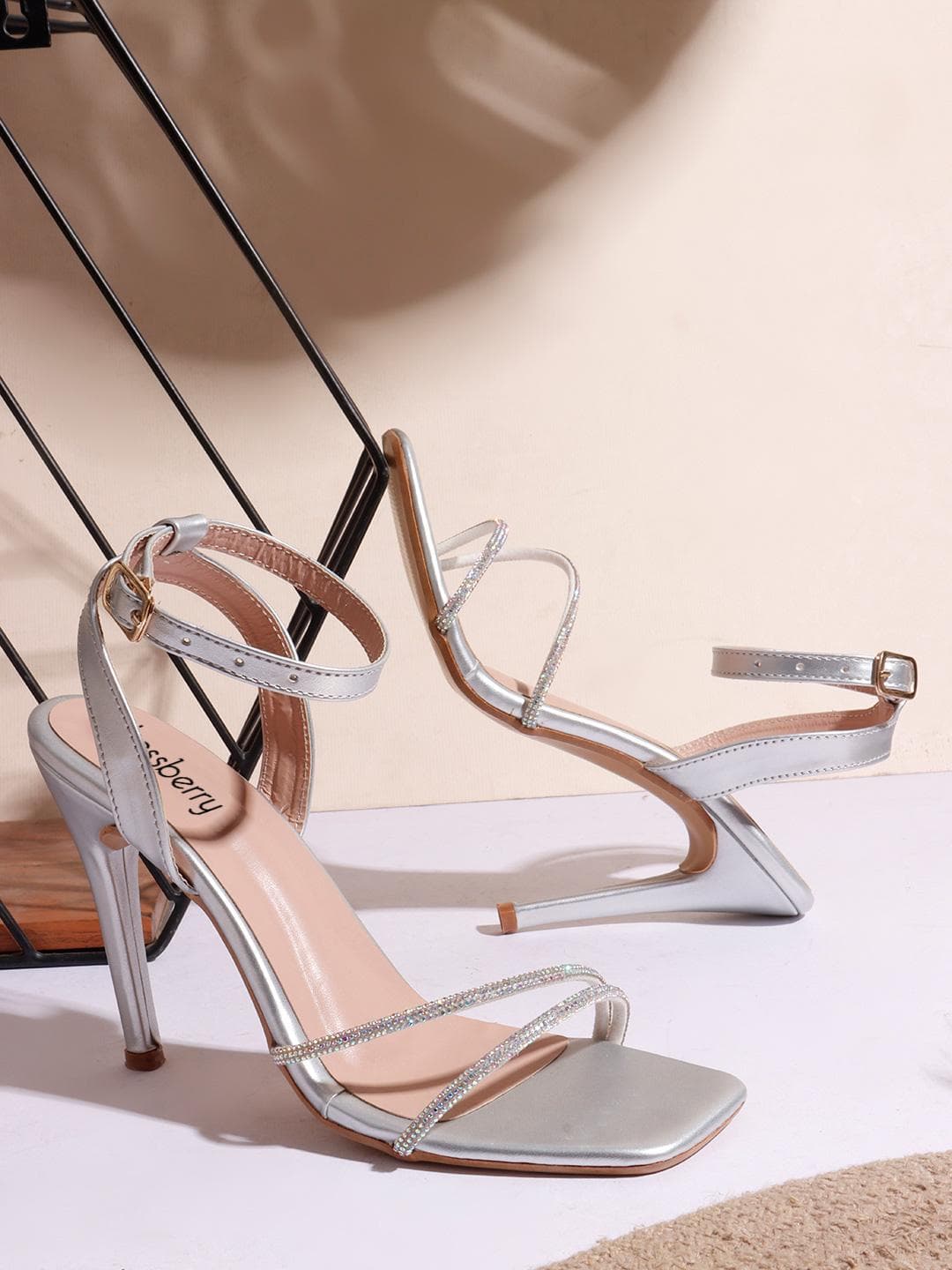 DressBerry Women Embellished Slim Sandals Heels