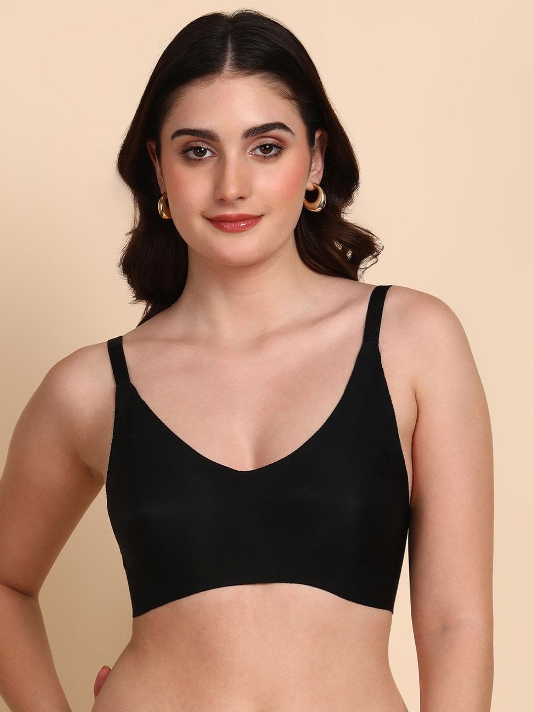 Buy Dressberry Lightly Padded Invisi Fit Elastic Free Bottom Band Seamless Bonded Bra - - Apparel for Women