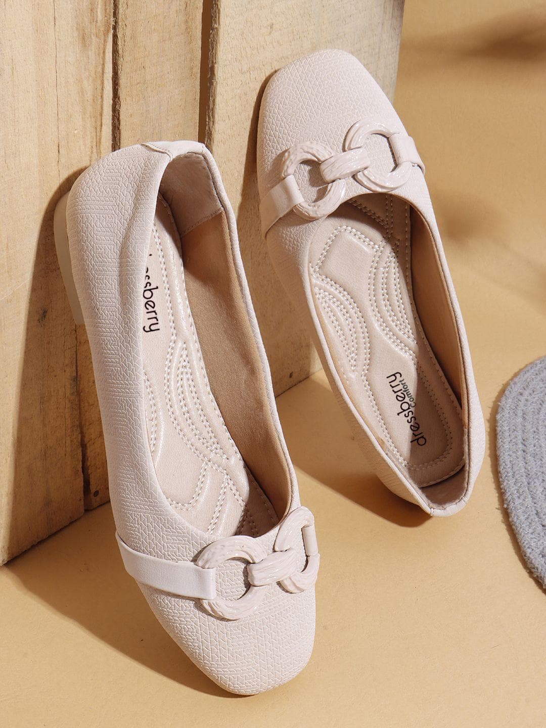 Buy DressBerry Women Textured Ballerinas - - Footwear for Women