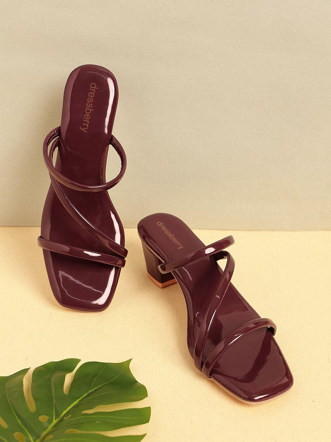 DressBerry Women Open-Toe Block Heels