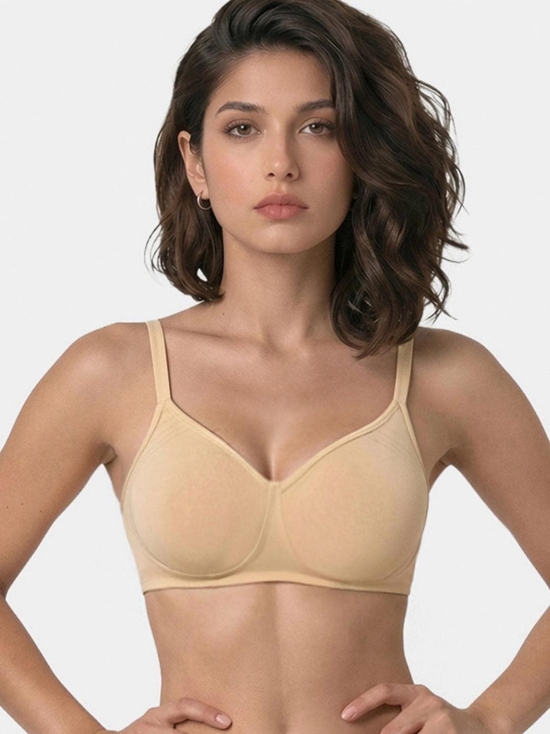 Enamor Non Padded Wirefree High Coverage Stretch Cotton Everyday Bra A042