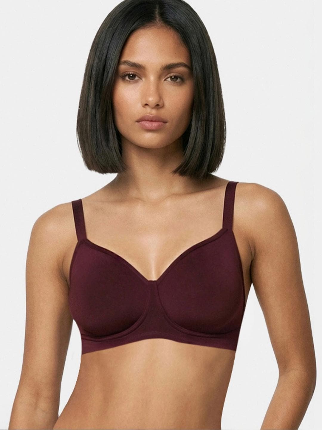 Enamor Non Padded Wirefree High Coverage Stretch Cotton Everyday Bra A042