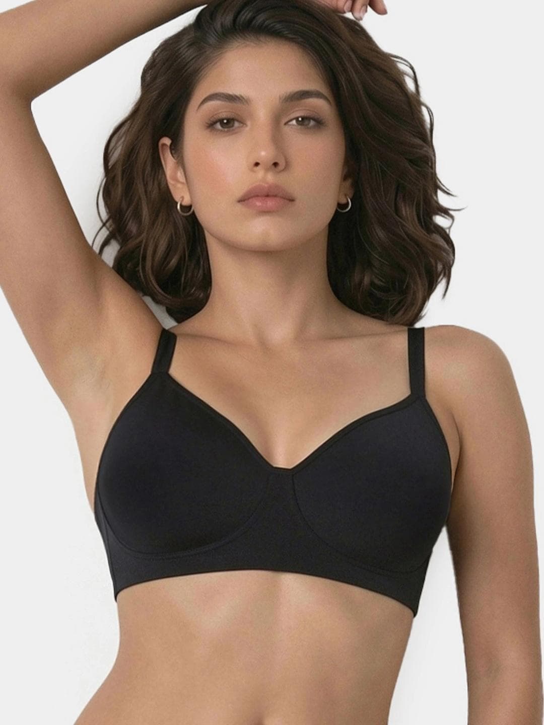Enamor Non Padded Wirefree High Coverage Stretch Cotton Everyday Bra A042
