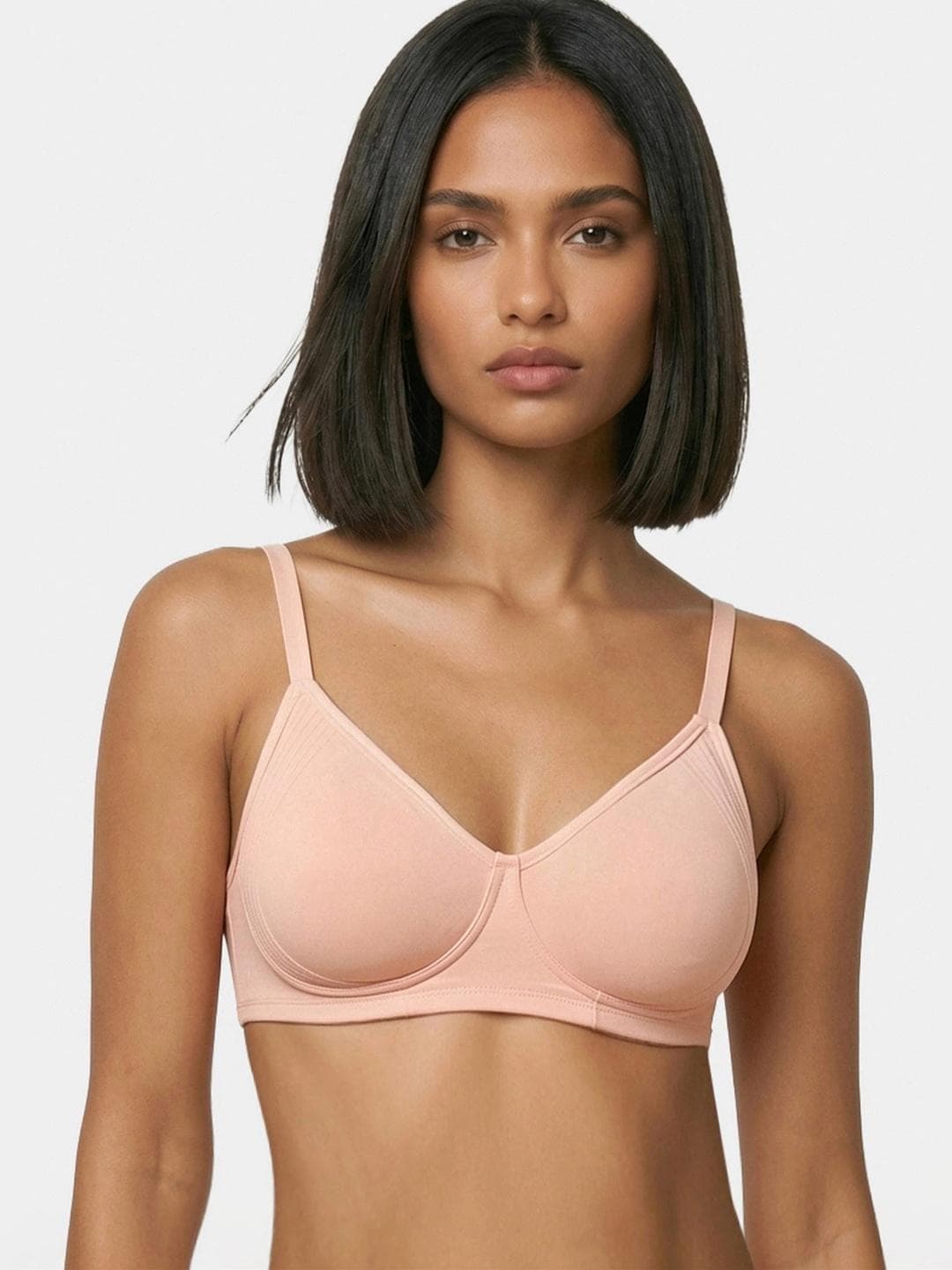 Buy Enamor Non Padded Wirefree High Coverage Stretch Cotton Everyday Bra A042 - - Apparel for Women