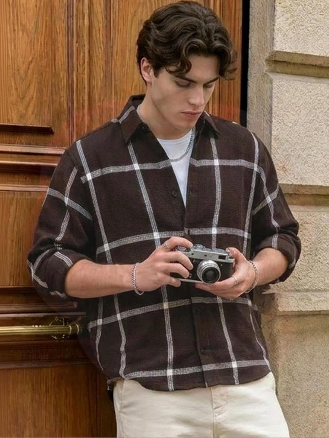 Powerlook Men Checked Casual Shirt
