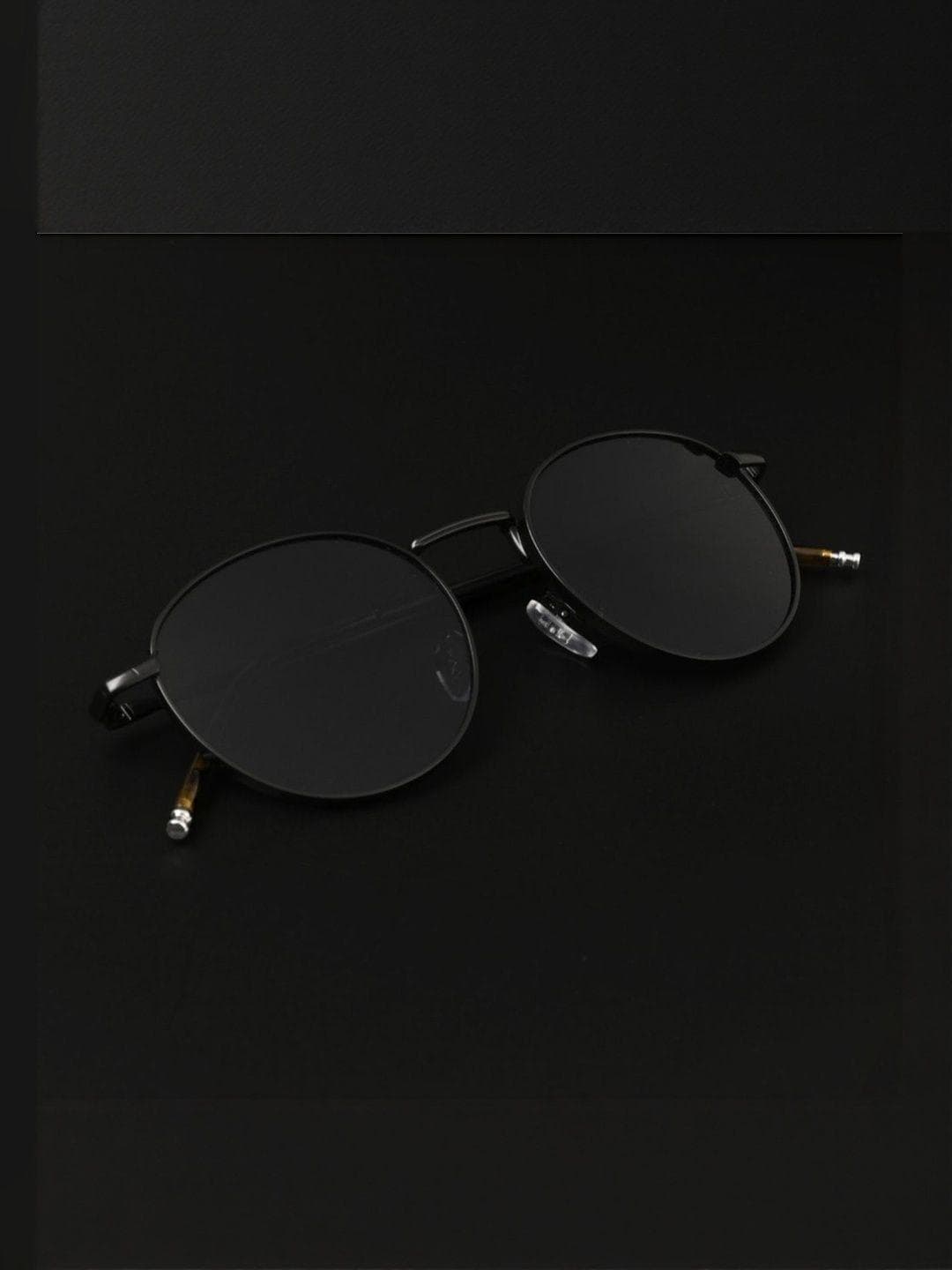IFLASH Unisex Round Sunglasses With UV Protected Lens 998 FULL BLACK