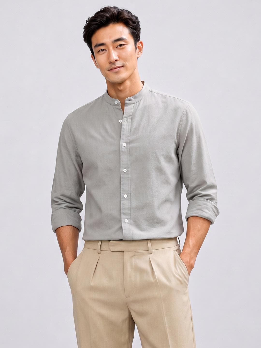 Kenneth Cole Cotton Linen Casual Shirt
