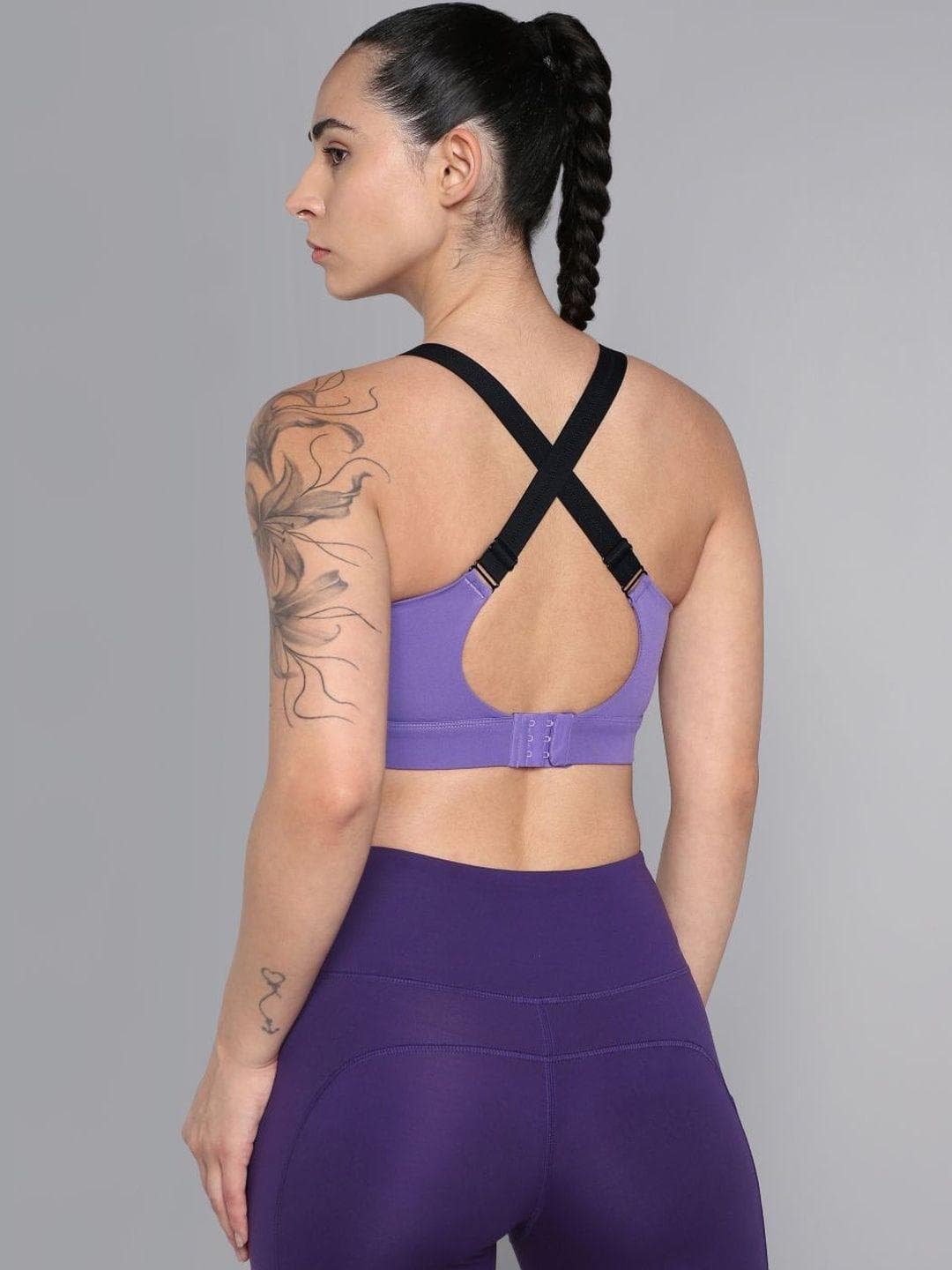 CULT Women's Purple High Impact Running Bra