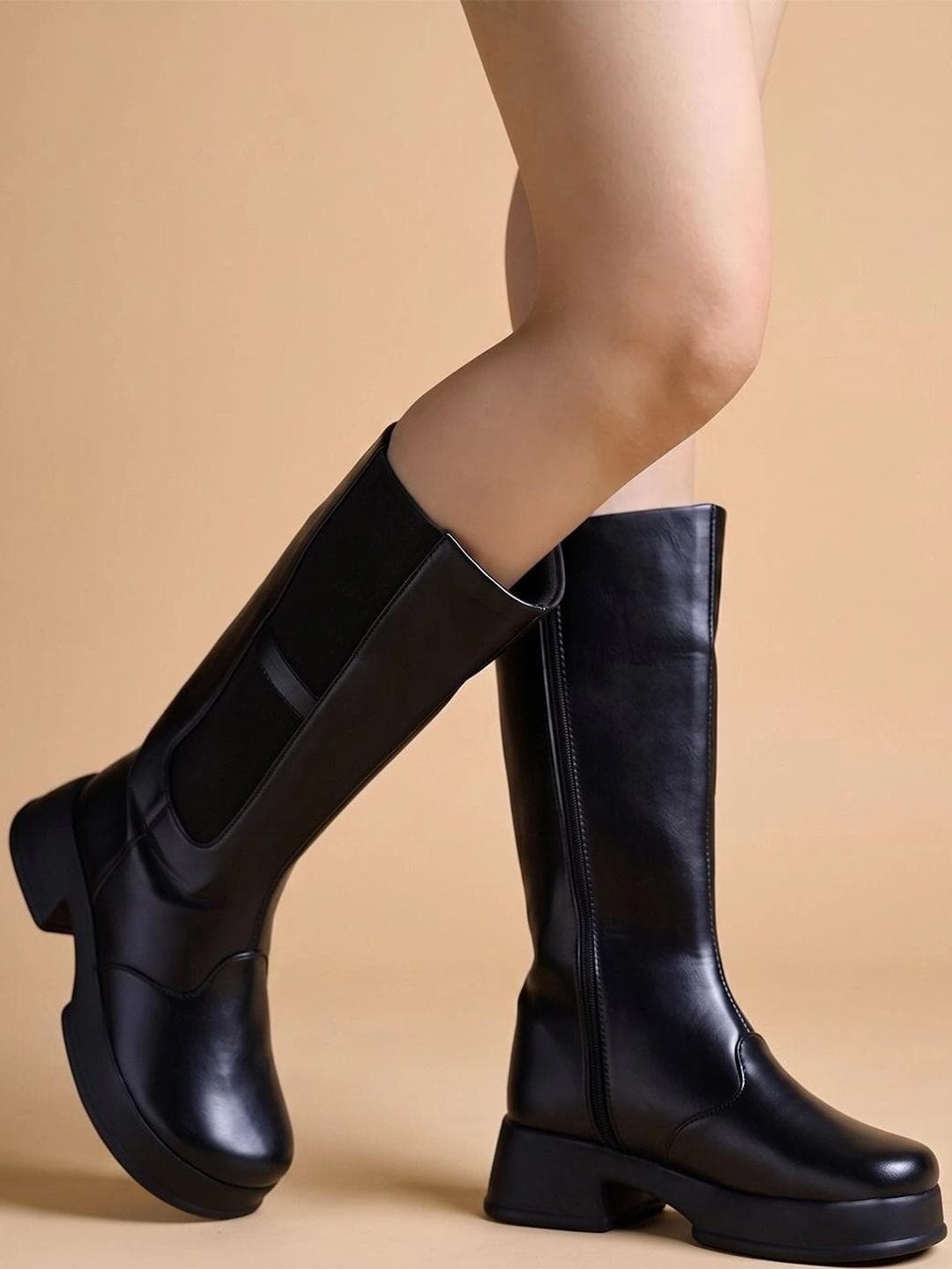 Stylestry Women Casual Block-Heeled Chelsea Boots