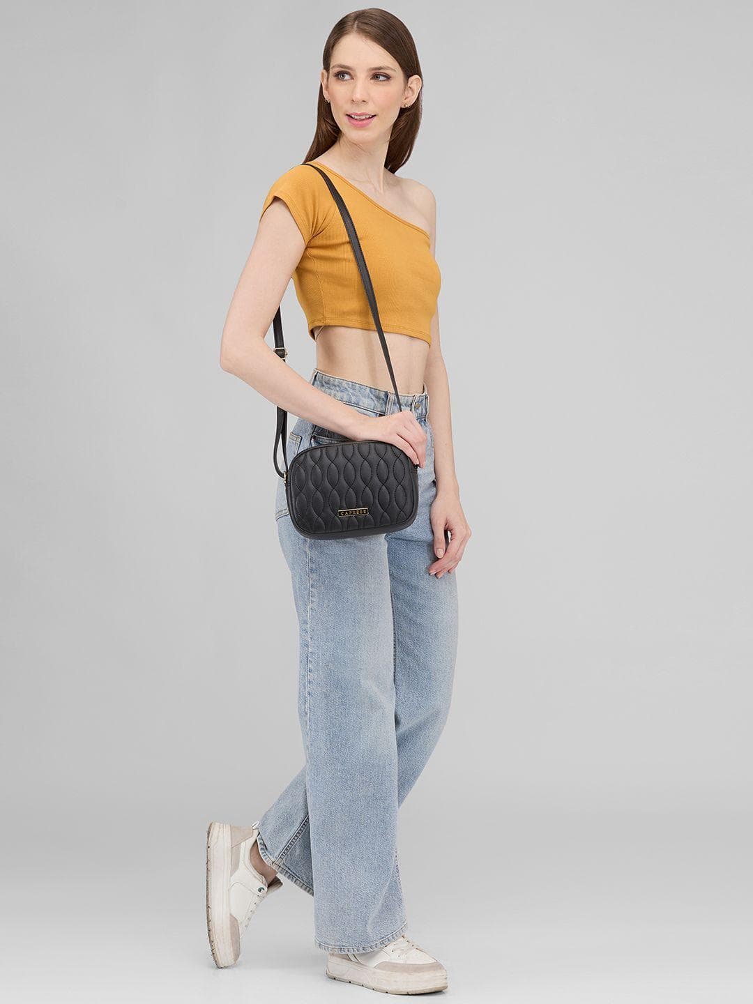 Buy Caprese Mubi Women Black Small Sling Bag - - Accessories for Women
