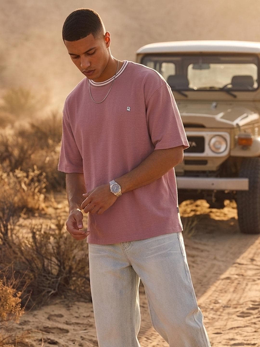 The Roadster Life Co. Oversized Fit Pure Cotton T-shirt