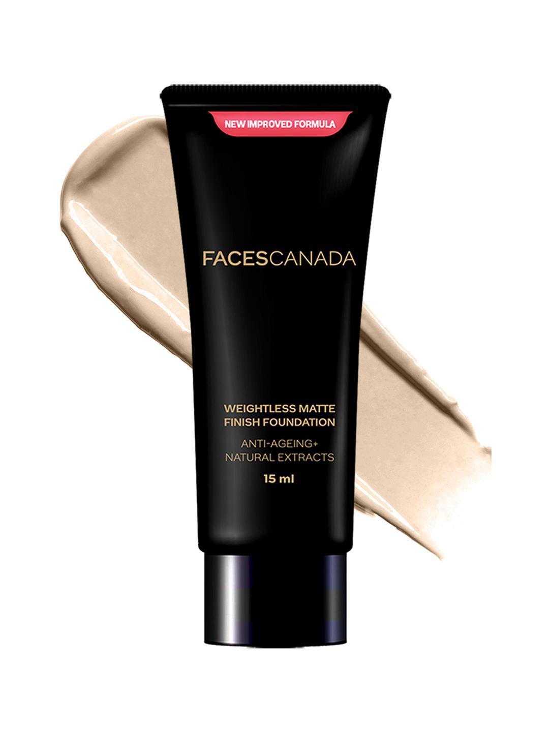 Buy FACES CANADA Weightless Matte Foundation With Grape Extracts & Shea Butter 15ml Ivory 01 - - Personal Care for Women