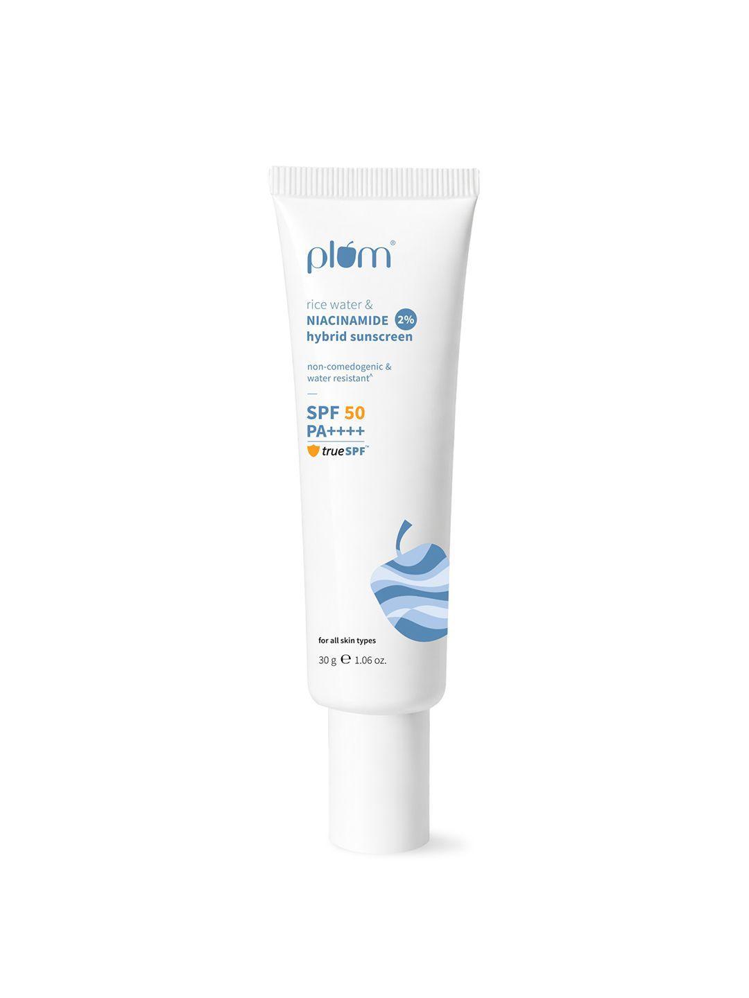 Buy Plum Rice Water & 2% Niacinamide SPF50 PA++++ Hybrid Sunscreen 30 G - - Personal Care for Unisex