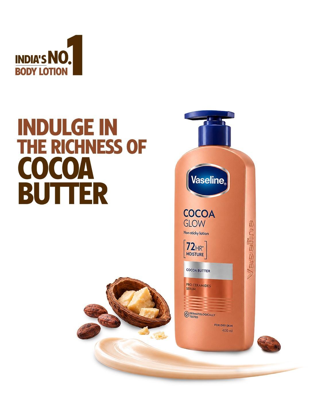Buy Vaseline Cocoa Glow Serum In Lotion With 100% Pure Cocoa & Shea Butter 400 Ml - - Personal Care for Unisex