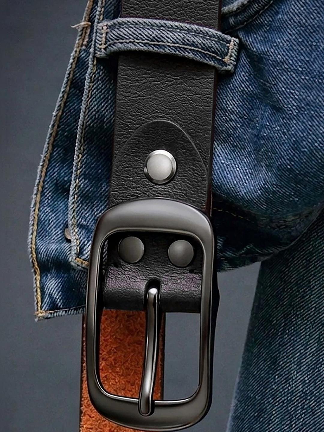 Buy Roadster Black Leather Belt - - Accessories for Men