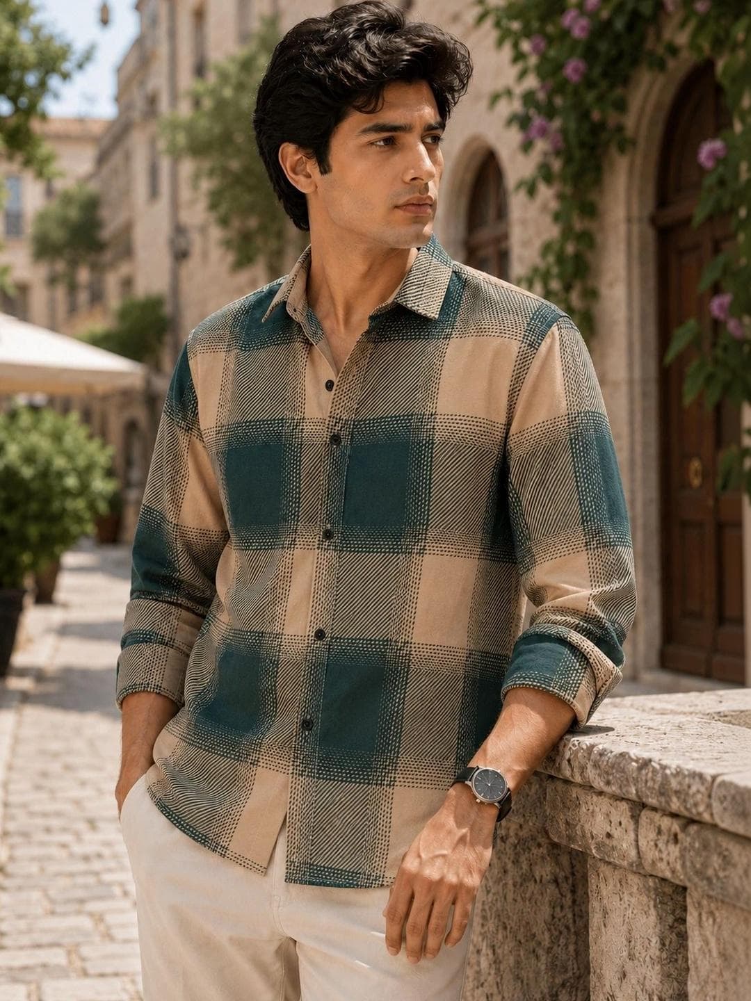 Blezza Men Buffalo Checks Checked Casual Shirt