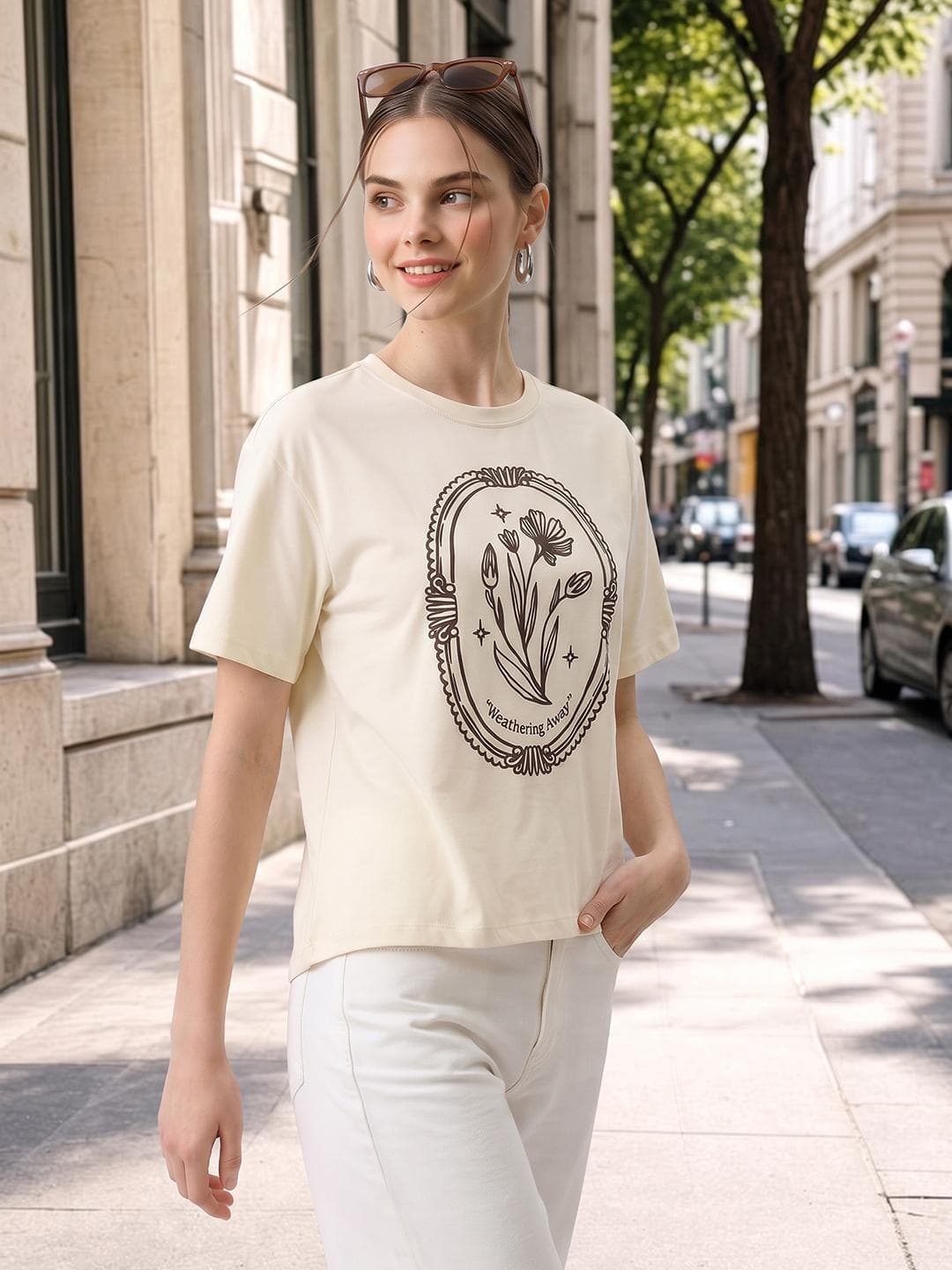 The Roadster Life Co. Floral Printed T-shirt