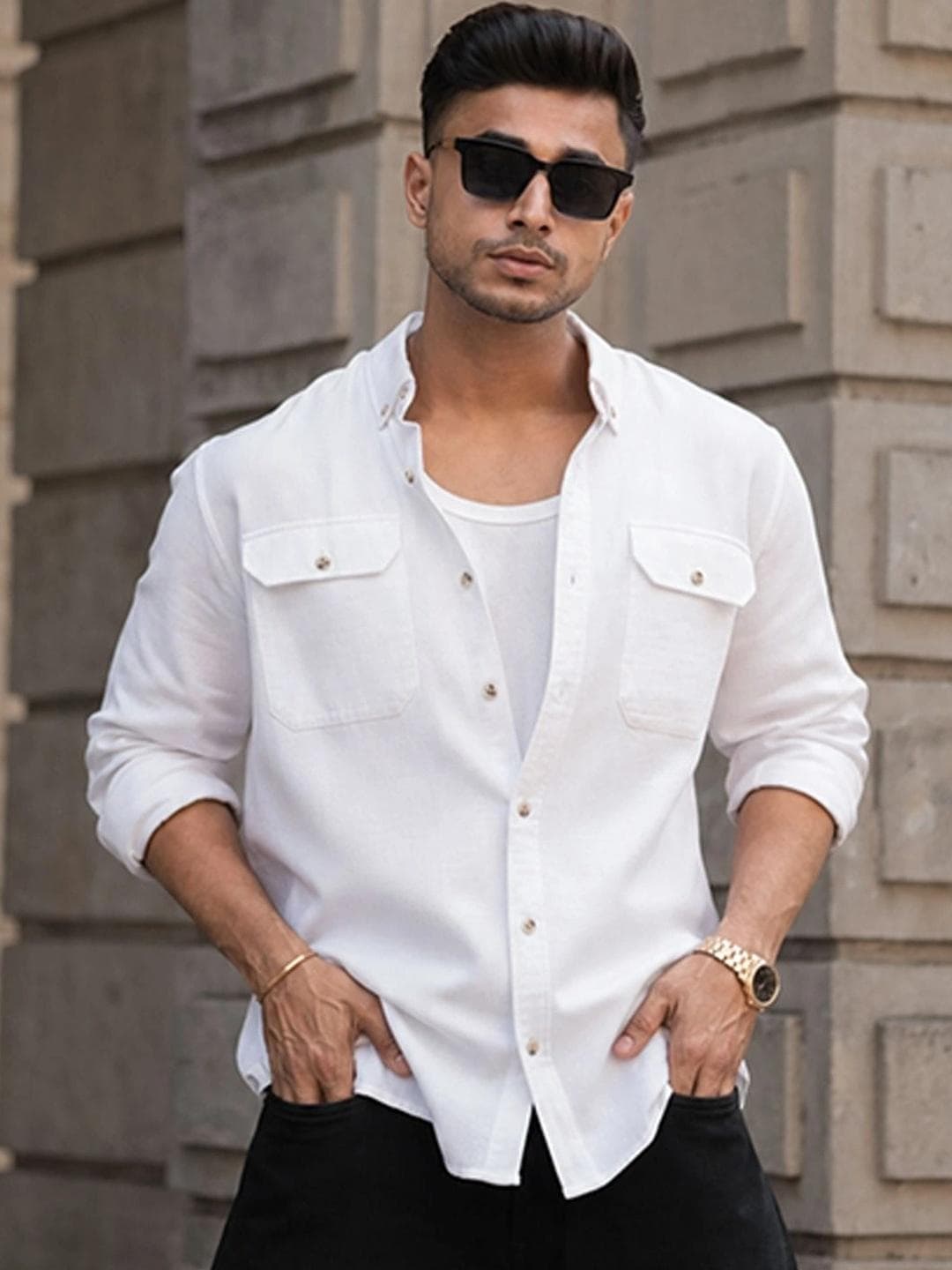 Powerlook Men Opaque Casual Shirt