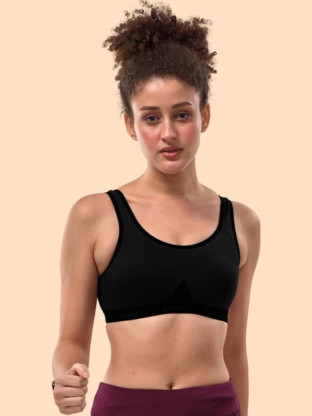LYRA Pack Of 2 Combed Cotton Sweat Absorbent Stretchable Sports Bra
