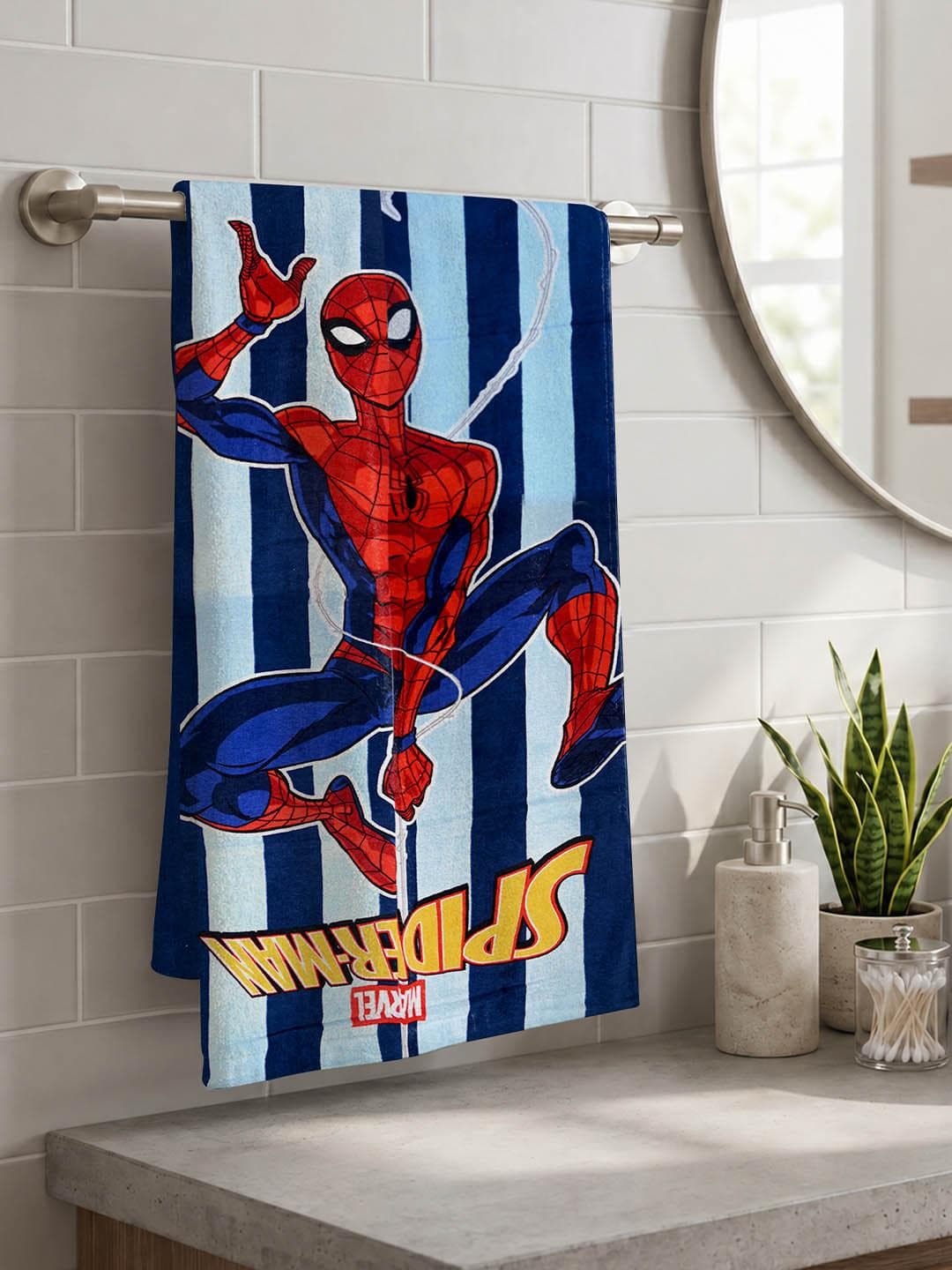 Buy PRAKARTIK Blue & Blue 1 Printed Cotton 350 GSM Bath Towel - - Home for Unisex Kids