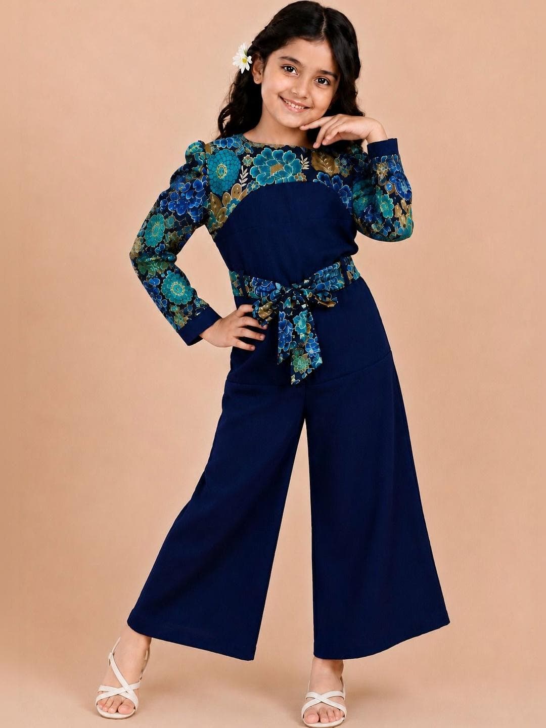 SPAMitude Girls Printed Basic Jumpsuit