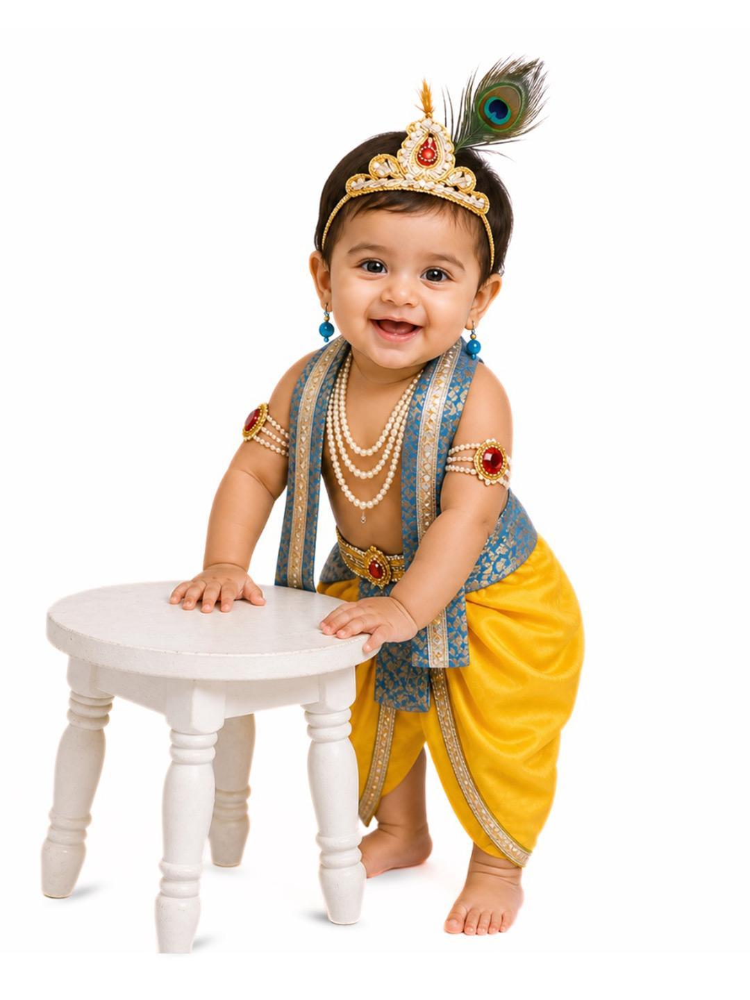 Buy Itsmycostume Kids Krishna Costume Dress With Accessories - - Apparel for Unisex Kids